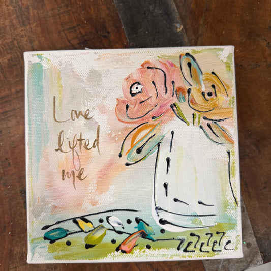 Love Lifted Me 6x6 Block