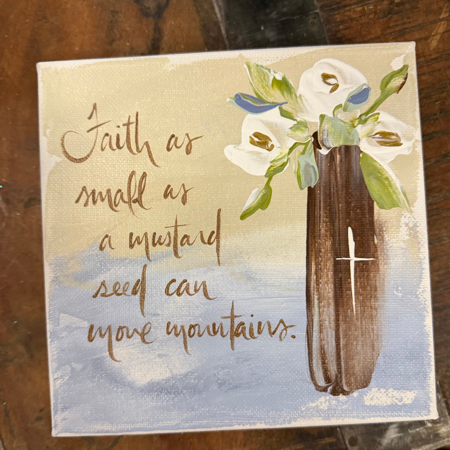 Faith As Small 6x6 Block