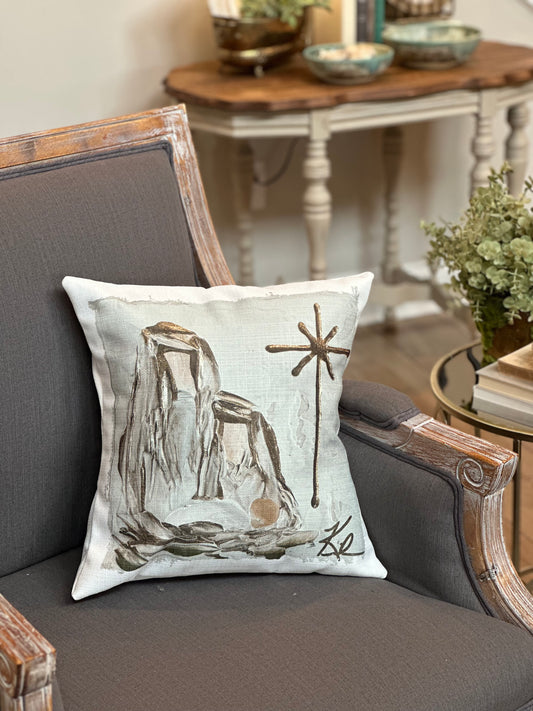 Neutral Nativity Pillow