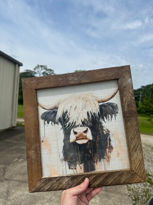 Highland Black Framed Art