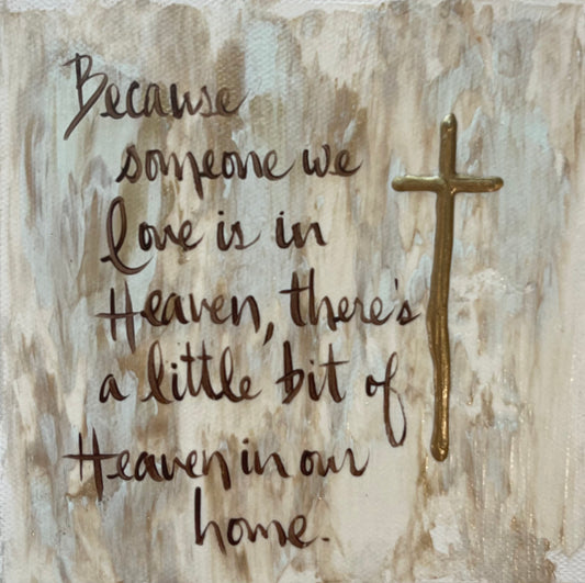 GA Because Someone Tea Towel