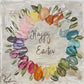 GA Easter Egg Wreath Tea Towel