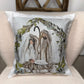 Nativity With Greenery Pillow