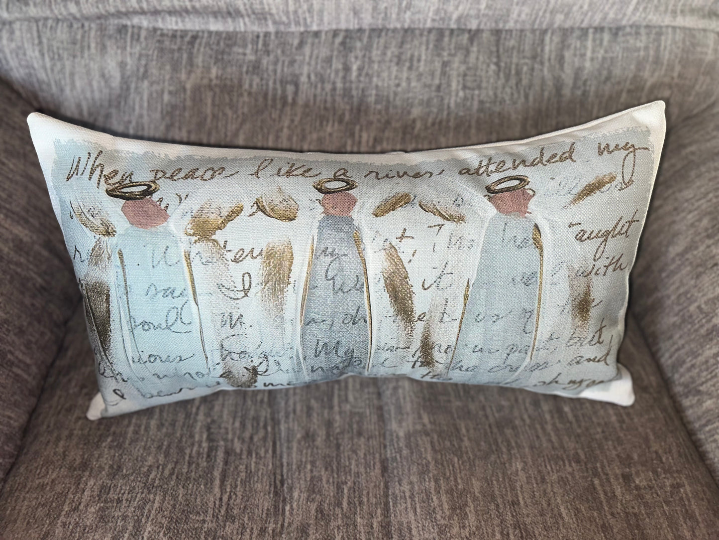 When Peace Like A River Lumbar Pillow