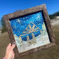 Gold & Navy Nativity Framed Art 36x36 or 42x42