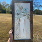 Baby Blue Floral Framed Art