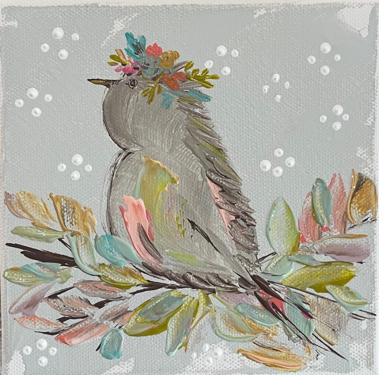 GA Taupe Birdie Framed Art