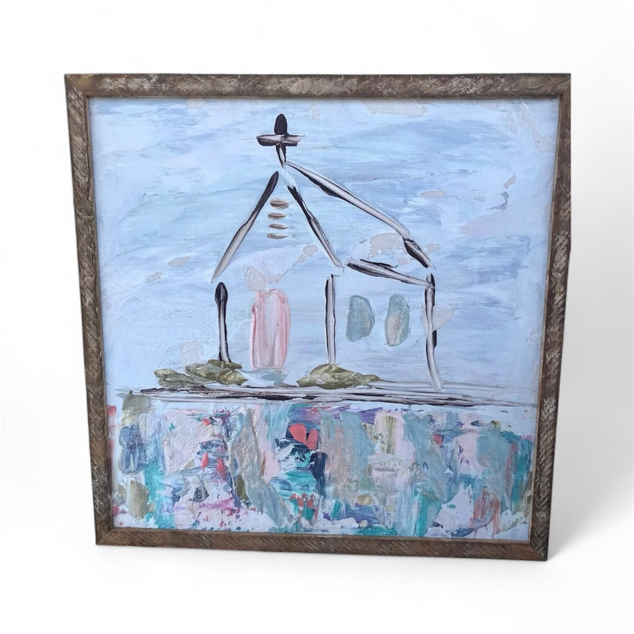 Pastel Church Framed Art