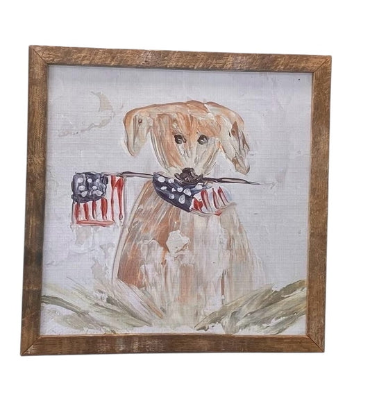 American Dog Framed Art